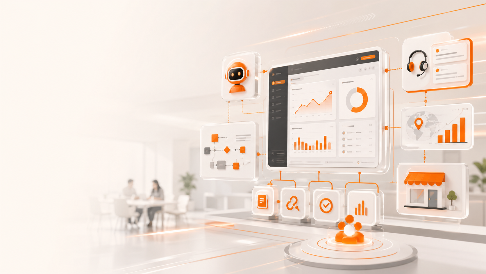AI 协同企业流程、数据看板和业务运营的可视化场景
