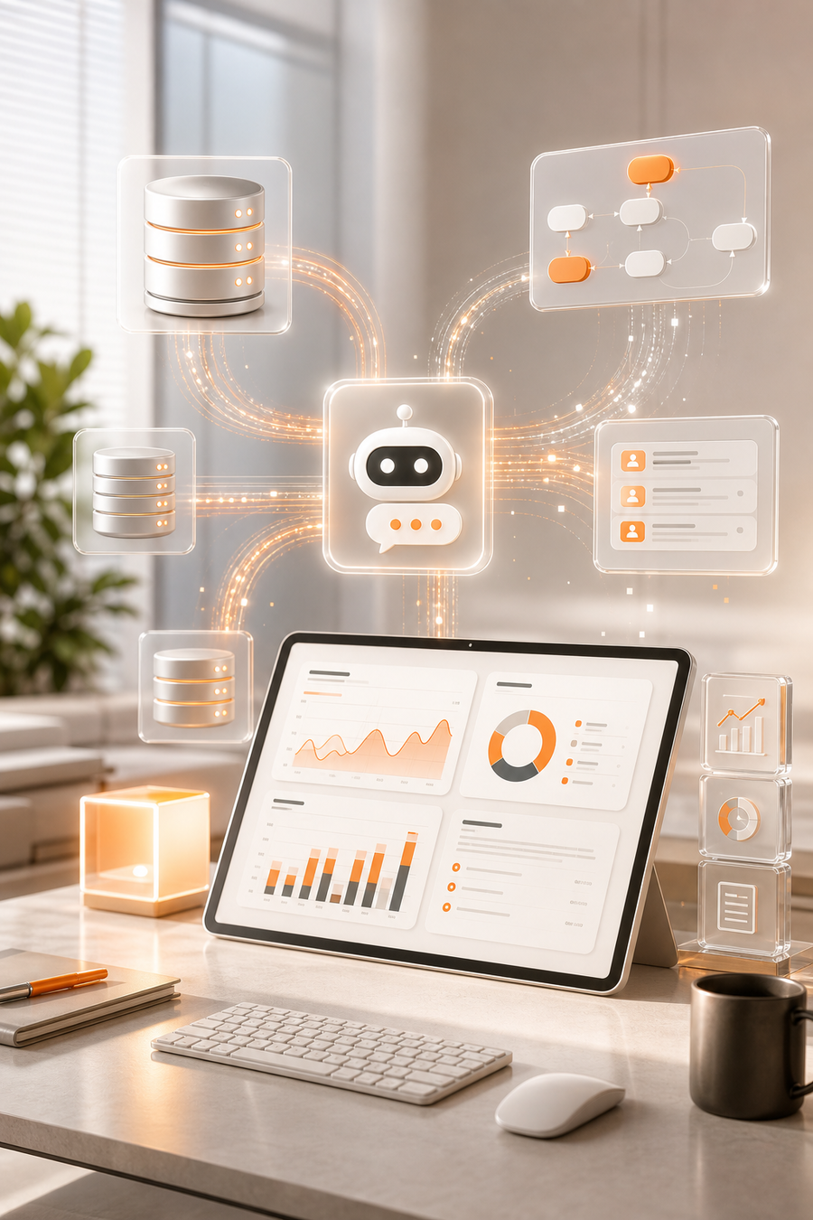 企业 AI 接入层示意图